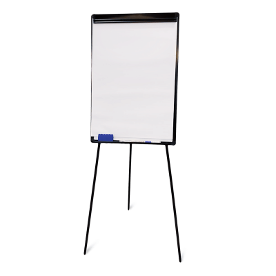 24 by 36-inch self-standing dry-erase whiteboard and flip chart with markers and eraser