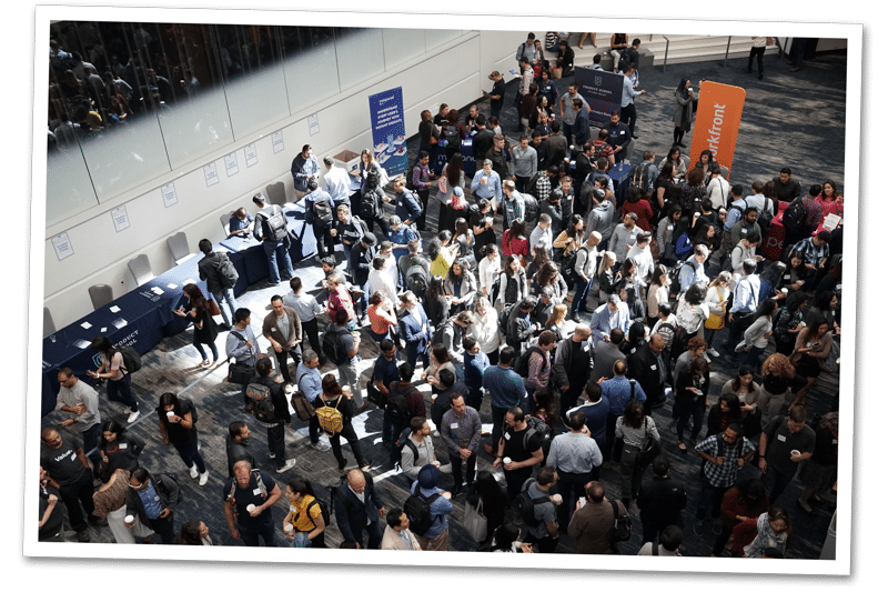 Image of a crowd at a conference showing our ability to offer other rental items